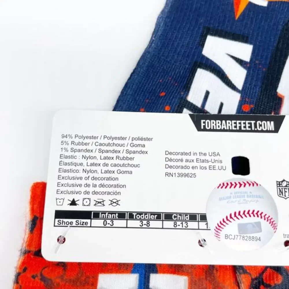 For Bare Feet Houston Astros Youth Justin‎ Verlander Road Warrior Blue Crew Sock